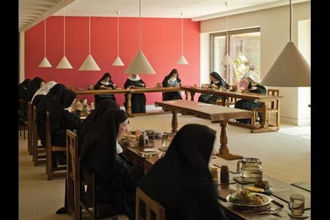 The refectory. Benedictines eat their meal in silence